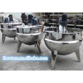 stainless steel gas/electric/steam heating tilting jacketed kettle for food grade